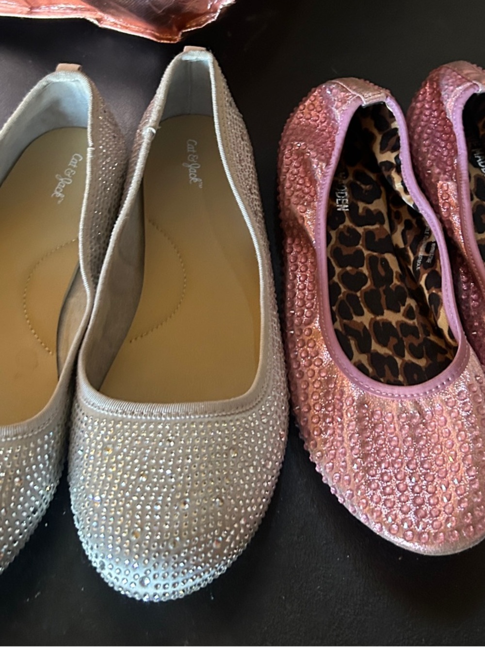 Cat & Jack Women's SparkleFlats - Silver  steve madden ballet shoes sz 5